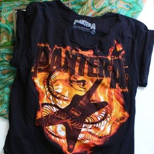 Distressed Pantera Band Graphic Tee